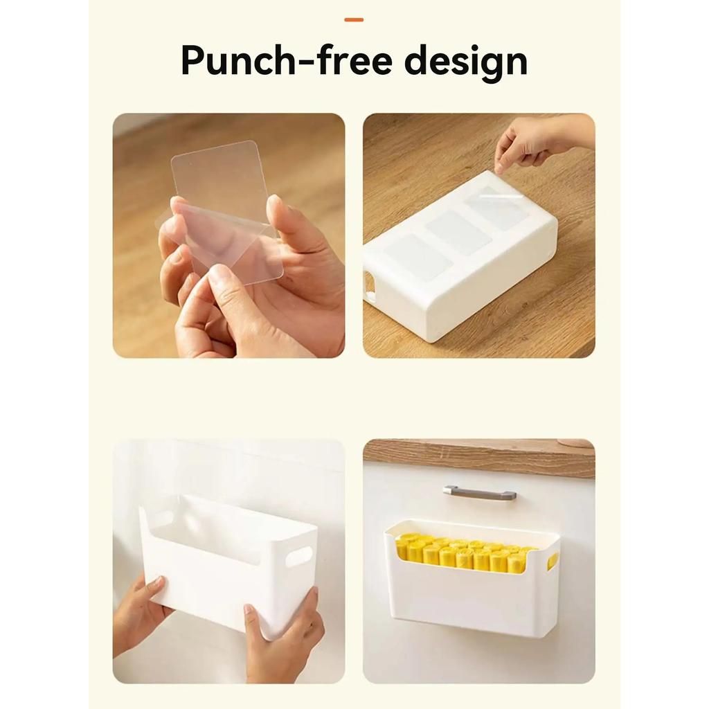 Plastic Bag Storage Box Multifunctional Trash Bag Container Garbage Bag Holder Kitchen Cabinet Storage Organizer