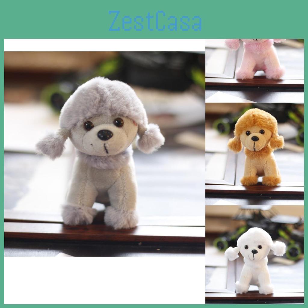 Cute Teddy Dog Plush Toy Ultra-soft Short Plush In White Pink Brown And Gray