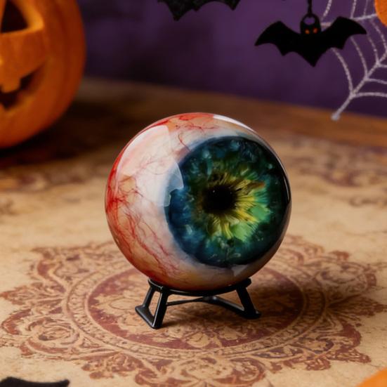 Realistic Eyeball Ornament Horror 3D Eye Sculpture Gothic Scary Eyeball Figurine for Haunted House Photo Booth Props Halloween Eve Party Supplies