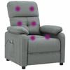 Vidaxl Armchair With Massage, Dark Gray, Fabric