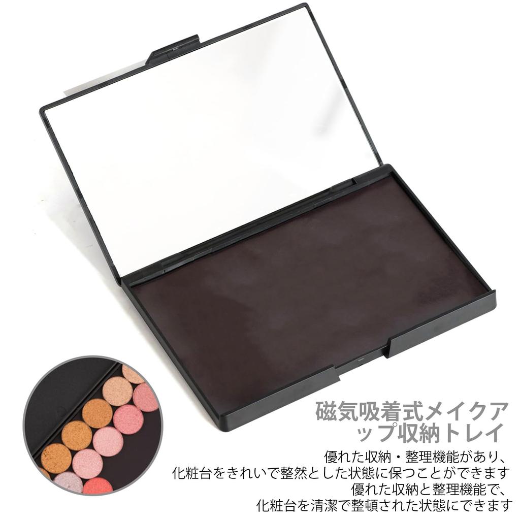 VANANA DIY Magnetic Makeup Palette with Empty Palette with 12 Portable and for and Lipstick Storage 15x10cm 12 Small Round Iron Mirror, Pans, Compact,