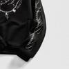 Vintage American Style Hooded Sweatshirt Fleece Lined Streetwear Dark Graphic Print Zip Up Hoodie Teens Youth