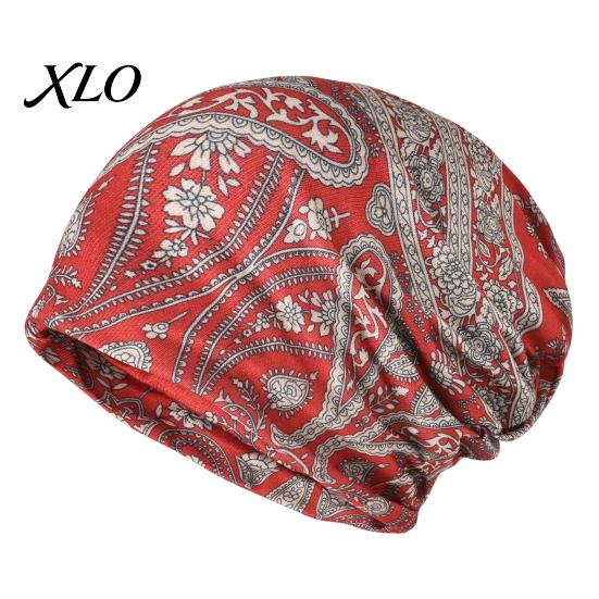 Stylish Autumn Winter Neck Warmer Women's Geometry Print Slouchy Hat, Casual Soft Stretch Skull Colorful Geometric Pattern Hat Cap, Warm Cancer Chemo