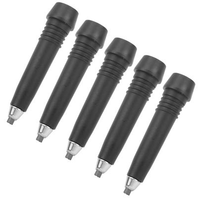 5 Piezas Accesorio para Bastones de Senderismo Punta de Varilla de Acero de Manganeso de Tungsteno Cubierta de Pie de Repuesto Negra