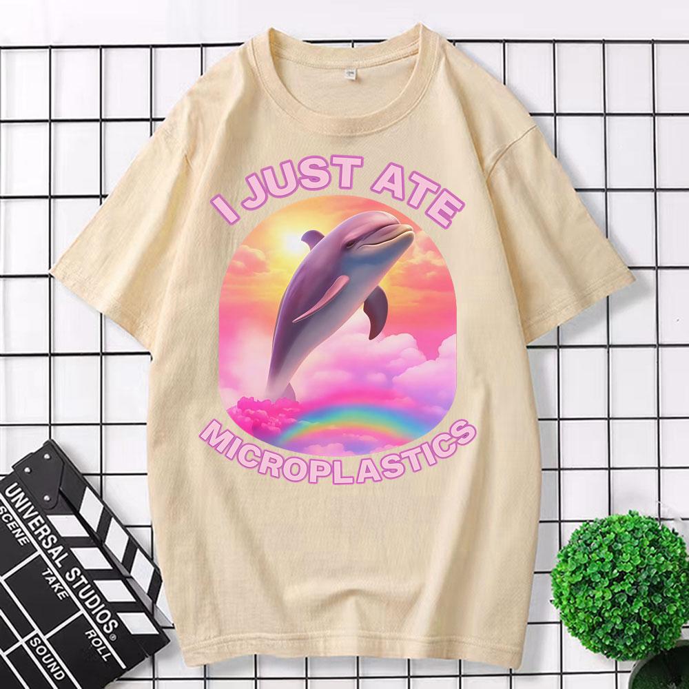 How It Feels To Eat Microplastics T Shirts Funny Meme Graphic Tshirts Unisex Women High Quality Vintage Summer Tops ONeck Tshirt