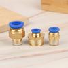 1Pc Pneumatic Air Connector Fitting Pc 4/6/8/10/12/14/16Mm Thread 1/4" 1/8" 3/8" 1/2" 3/4"Hose Fittings Pipe Quick Connectors