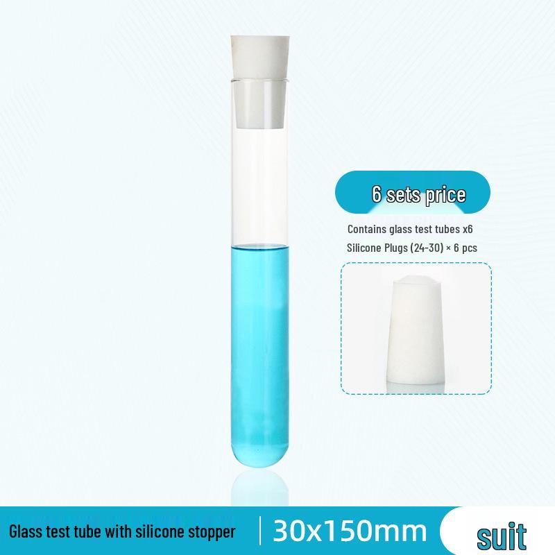 High-Temperature Resistant Glass Test Tube, Round Bottom, Flat Mouth, Customizable Diameters: 12-30mm.