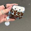 Ice Blue Brown Leopard Print for Airpodspro1 Protective Case AirPods 1 Generation 1 Generation Apple Bluetooth Headset Case
