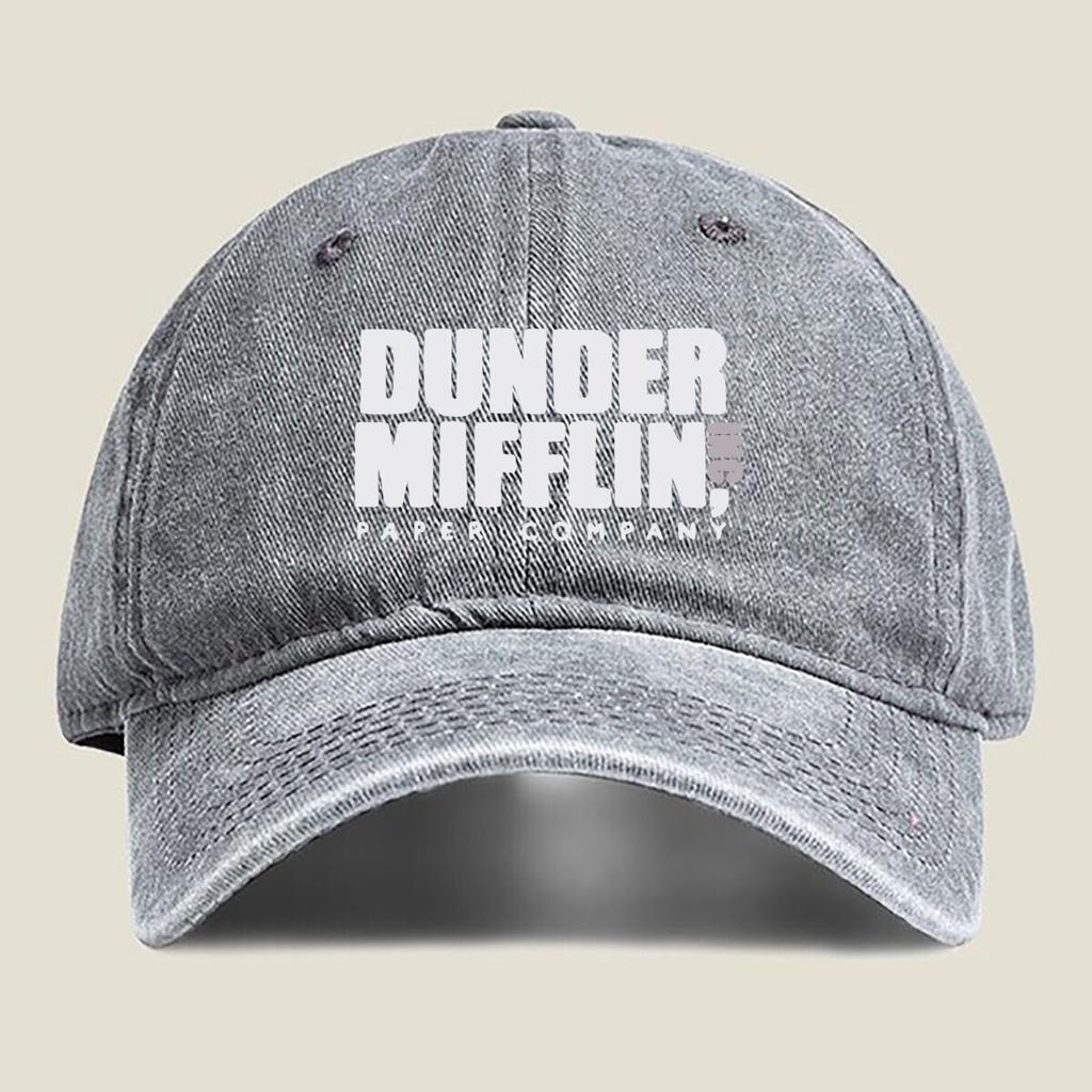 Dunder Mifflin Inc. Logo Fashion Washed Baseball Cap Hat Outdoor Activities