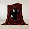 Gothic Cat Whimsy Flannel Blanket Warm Soft Halloween Christmas Couch Warm Cozy Decorative Decor Gift for All Season