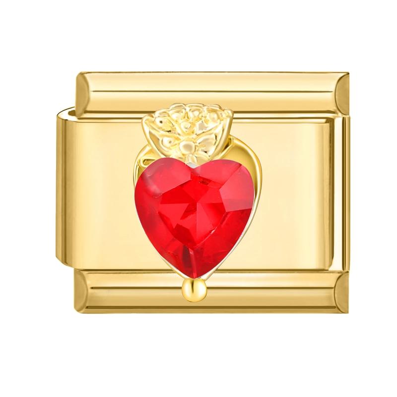 NEW Brilliant Zircon Love Heart Bow Starfish Flower Sun Italian Charm Links Fit 9mm Stainless Steel Bracelet Jewelry DIY Making