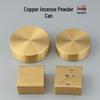 Brass Square Incense Powder Jar: Mini Copper Storage Box for Incense Tools and Ink Cartridges
