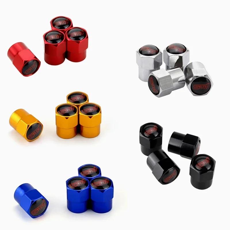 For Subaru STI Forester XV Outback Impreza Legacy WRX BRZ Tribeca Car Tire Airtight Valve Stem Cover WHheel Air Caps Decoration
