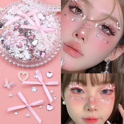 DIY Face Makeup Decorative Patch Temporary Tattoo Beauty Glitter Art Diamond Body Decor Rhinest C9A6