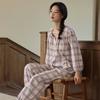 Pajamas Women's Summer Three-quarter Sleeve Home Service Two-piece Suit with Chest Pad Fairy Style Thin Section Cloud Cotton Loose Large Size