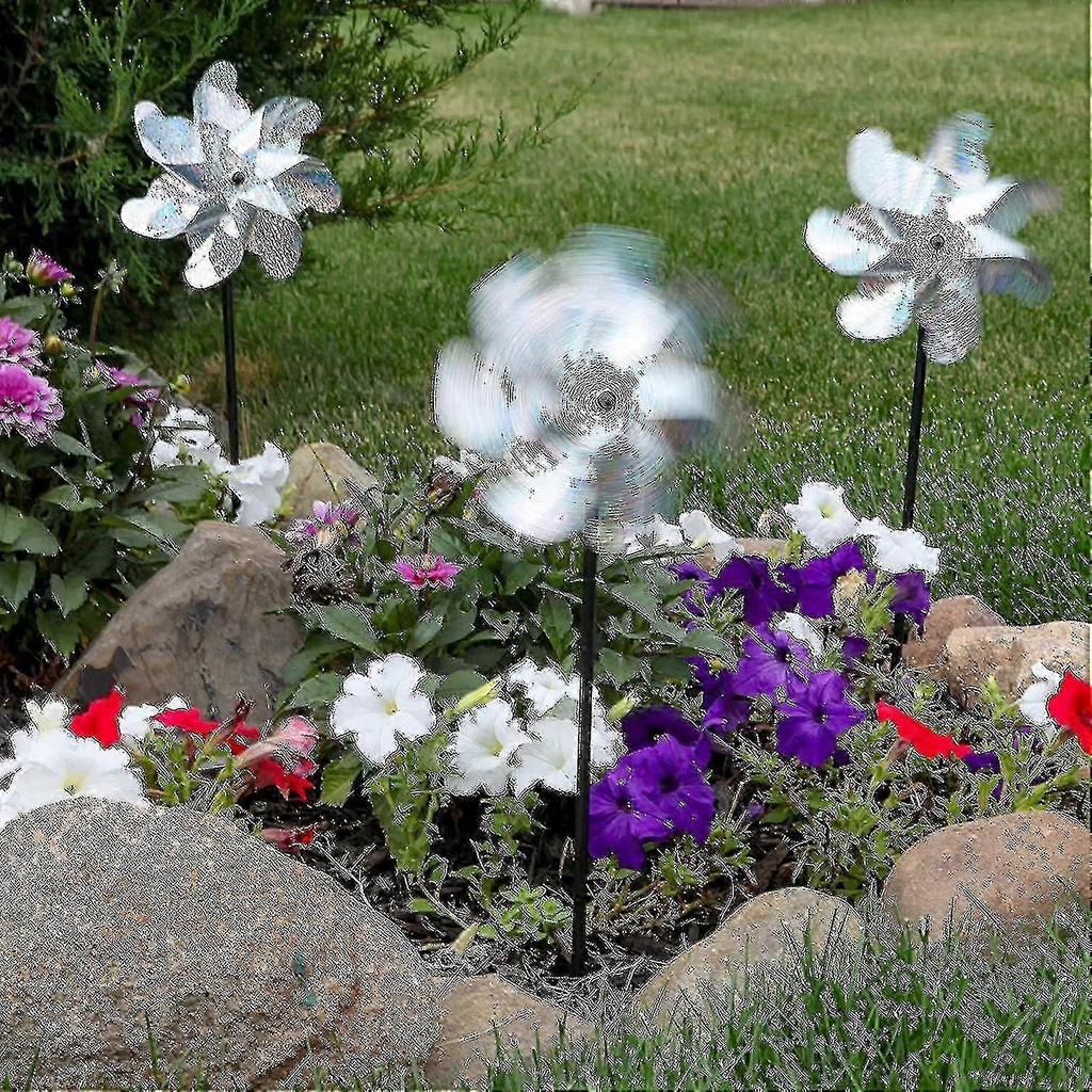 10 Pack Rotating Windmill Bird Repellent - Reflective and Effective Pest Control