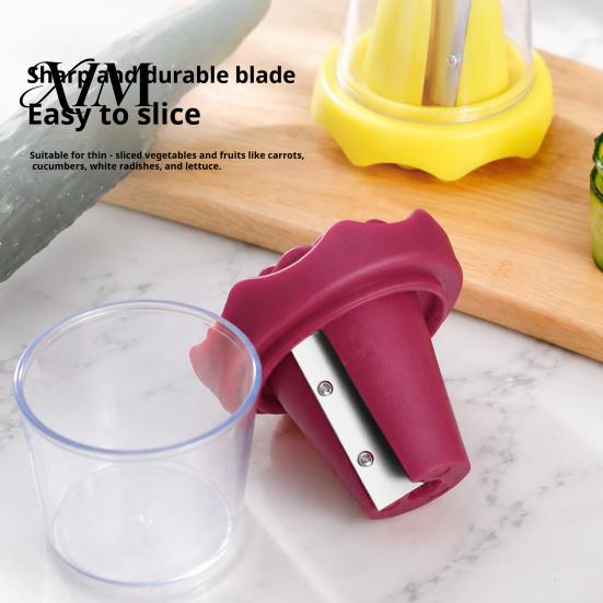 Vegetable Flower Curler Spiral Curler, Stainless Steel Blade Handheld Twister, Creative Peeler Rotatable Fruit Cutter for Carrots Cucumbers And