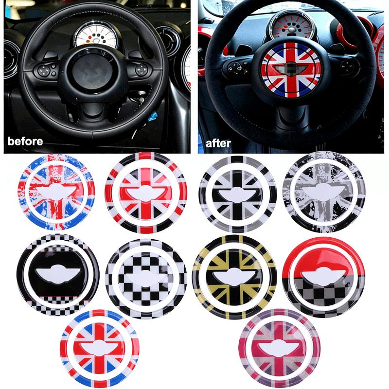 3D Dropper Adhesive Three-dimensional British Steering XBNVX6 Wheel Sticker For MINI Cooper R55 R56 R60 Interior Upgrade Accessories