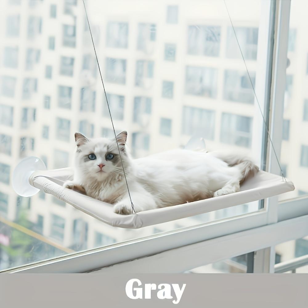 Ultra-Soft Cat Window Perch Hammock with Strong Suction Cups - Wide Viewing Space for Cats, Space-Saving Design for Pet Lovers