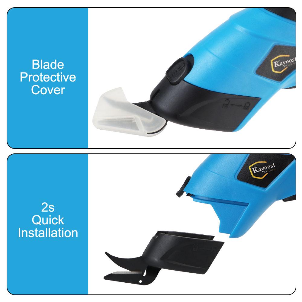 Kabellose, tragbare elektrische Schere mit 10.000 U/min, universelle Stoff-Nähschere, Wolframstahlklinge für Heimhandwerk und Schneider