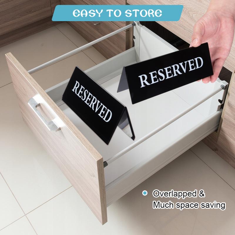 6pcs Acrylic Table Sign Waterproof Inverted V Triangle Table Seat Reminder Sign For Hotel Restaurant