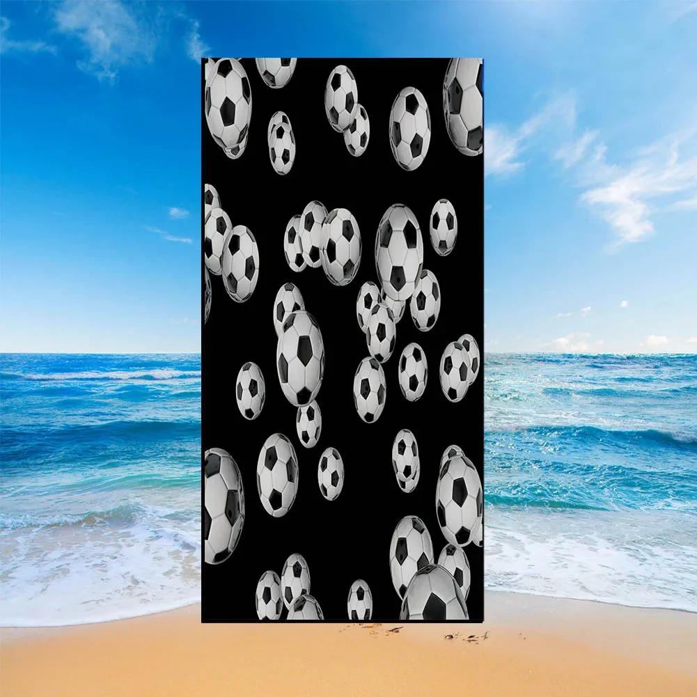 Football Beach Towel, Microfiber Bath Towel for Women Teen, Sand Free Quick Dry Yoga Sports Travel Towels Soft Swimming Cover