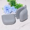 1/2Pcs Insulated Hand Silicone Anti-Heat Gloves Baking Oven Microwave Plate Holder Anti-Slip Silicone Gloves Mat Kitchen Gadgets