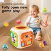 Baby Montessori Toys 6-in-1 Activity Cube Fishing Games Educational Toys Shape Sorter  Music Learning Toys for Infants  Toddlers