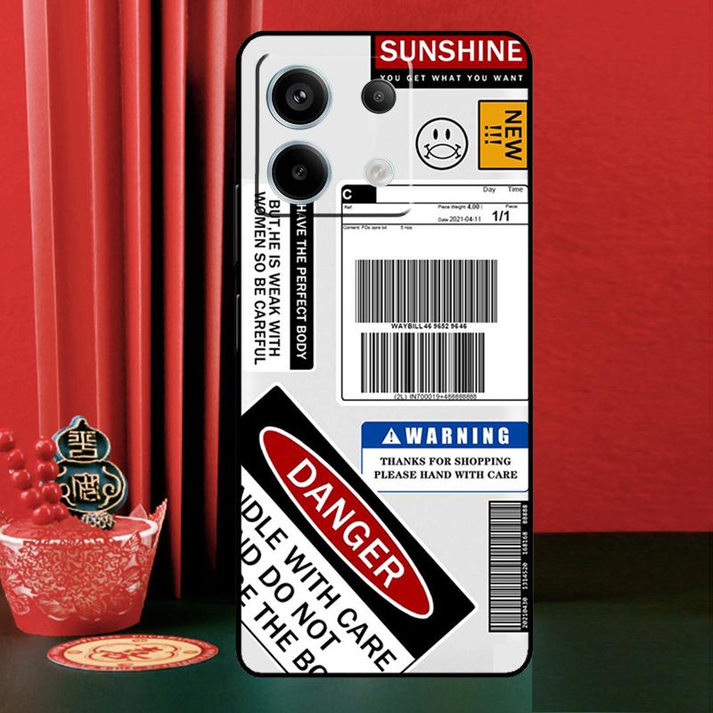 Barcode-Etikett Coole Jungen Mädchen Für Xiaomi Redmi Note 14 13 12 9 10 11 Pro 9S 10S 11S 12S Redmi 13C 10C 12C 14C Handyhülle