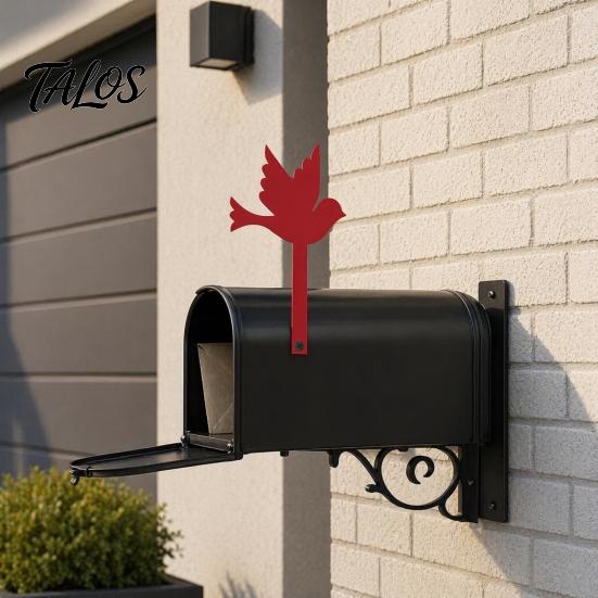 Metal Paint Mailbox Sign Iron Flag, Flying Bird Shape Mail Box Stake Sign, Decorative Flag Replacement for Outdoor Garden Patio Decoration Decor