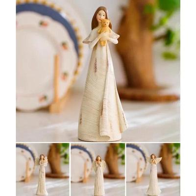 Decorațiune Artizanală din Rășină Decorațiune Acasă Statuetă Înger Decorațiune Creativă Cadou de Ziua de Naștere Masă