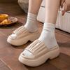 Dicksohlige Hausschuhe für Damen Sommer 2025, höhenverstärkende Hausschuhe für Damen, neue High Heels, rutschfeste EVA-Strandschuhe