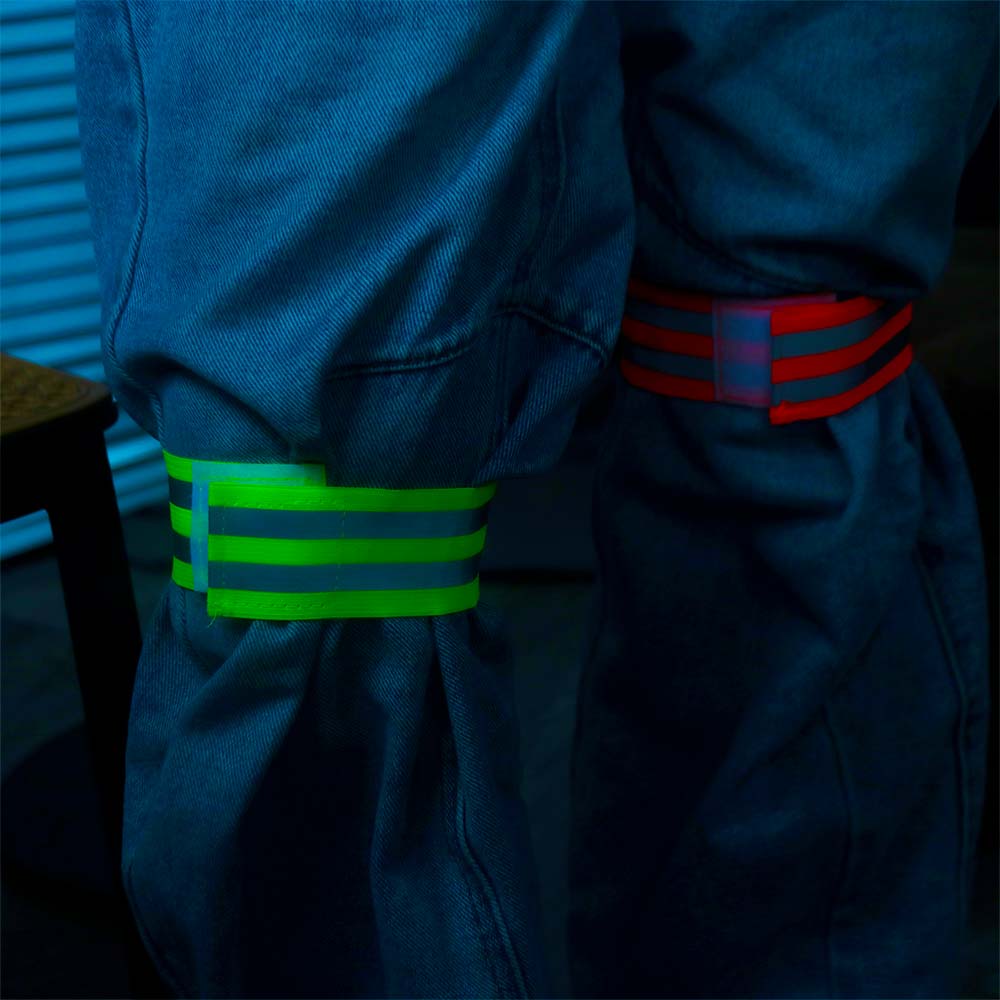 8PCS Safety Warning Reflective Bands Adjustable Reflector Tape Convenient Elastic Armband  Cycling