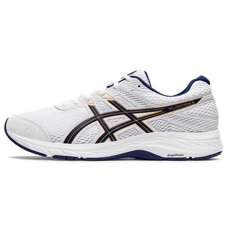 ASICS Gel-Contend 6  White Black  Men s 1011A667-100 EU 42.5