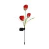 Outdoor Tulip Flower Garden Solar Light Stake Decorative Landscape Lamp for Yard Patio Park Villa Ground Installation