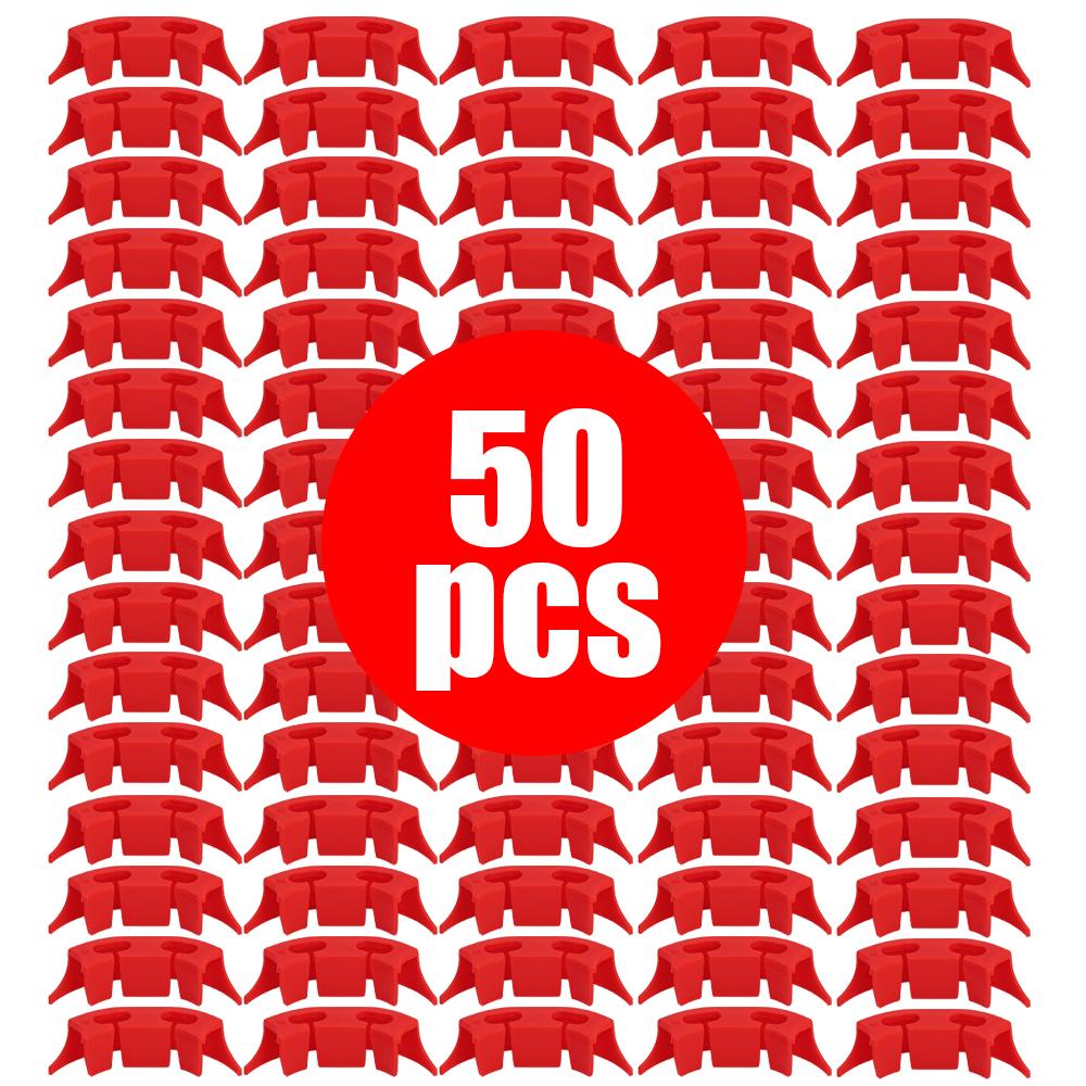 50pcs Plant Bender Buckle Vegetables Tomato Fixing Clips Garden Plant Stem Vine Low Stress Trainer Strapping Holder Growth Kits