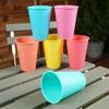 6x Plastic Reusable Picnic Travel Cups for Drinks 400 Ml