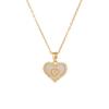 Love Necklace Women'S Light Luxury Simple Copper Micro-Inlaid Zircon Pendant Exquisite Collarbone Chain