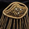 Beaded Decoration Shoulder Brooch Pin Metal Punk Style Shoulder Badge  Clothing Accessories