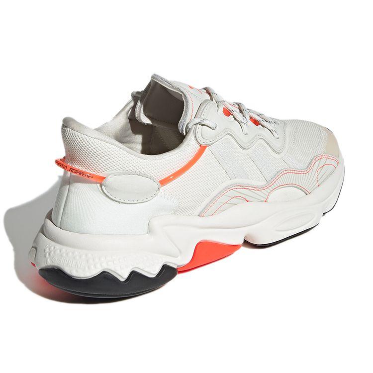 Adidas Originals Ozweego Round Toe Lace-Up Slip-Resistant Durable Low-Top Lifestyle Sneakers Unisex Sneakers Beige Orange GY3539