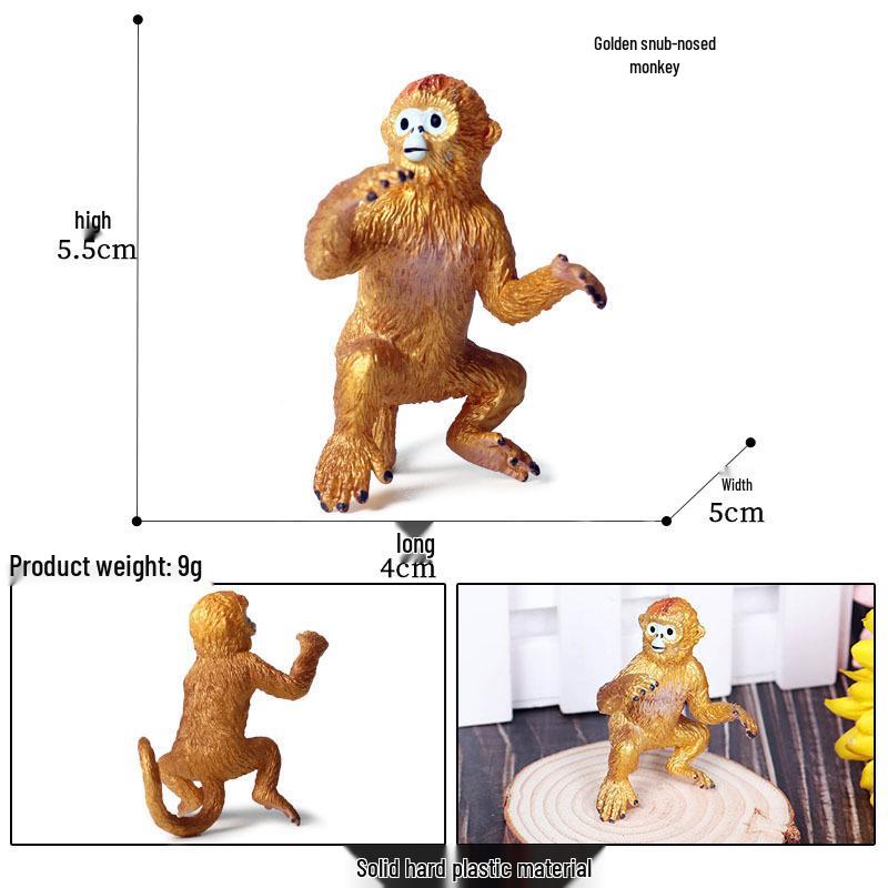 Children's Cognitive Simulation Primate Model: Gorilla & Golden Snub-nosed Monkey Wildlife Toy