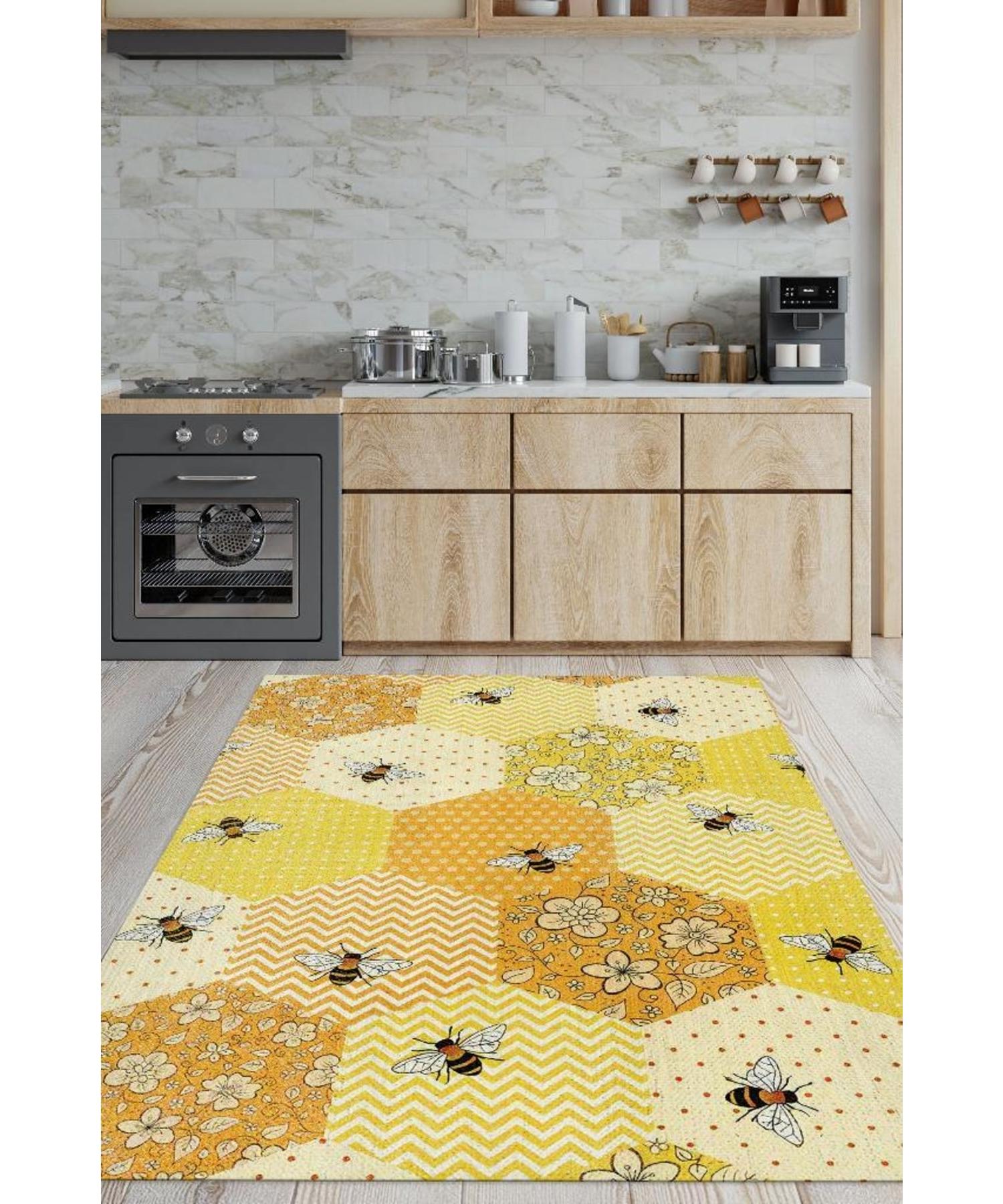 

Honeycomb Tones Woven Based Washable Decorative Carpet