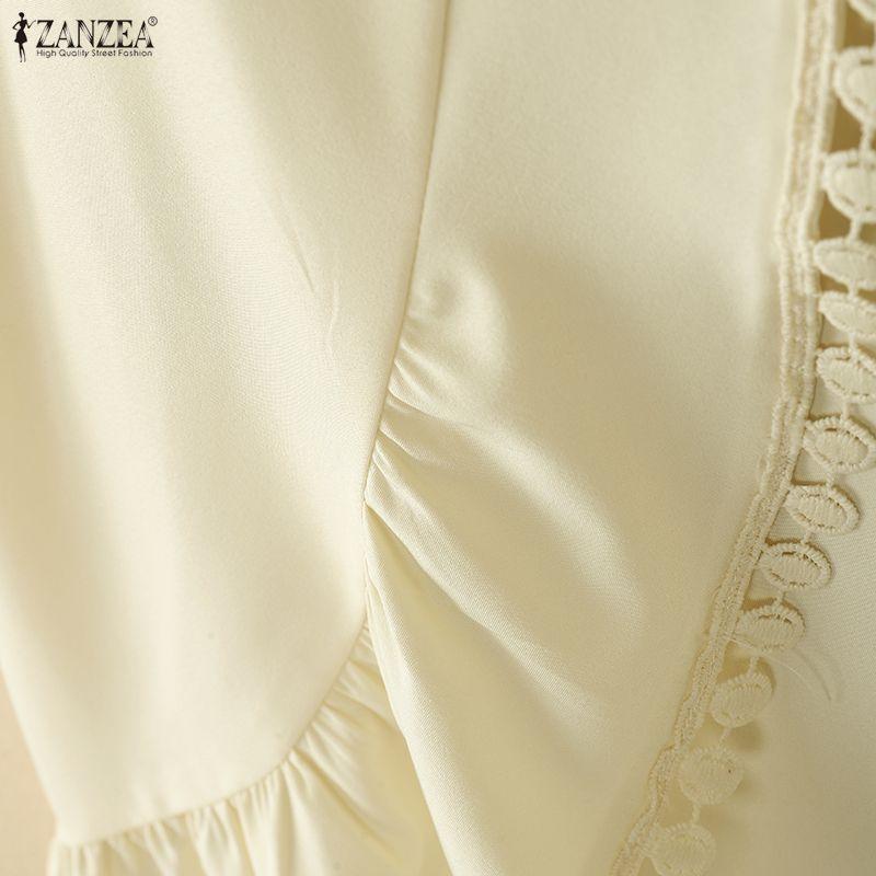 ZANZEA Women Casual Sleeveless High Low Hem Ruffles Straps Tank Tops Camisoles