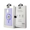 Karl Lagerfeld Klhmp15Sscmkcrhu Iphone15 6.1 Fioletowy/Purple Hardcase Silicone Karl&Choupette Heads Ring Magsafe