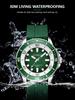 CURREN 8448 Unisex Waterproof Round Watch with Rubber Strap - Suitable for Men and Women