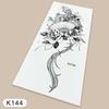 Temporary Tattoos Sketch Line Black Snake Dragon Rose Flowers Fake Tattoo Stickers Arm Sleeve Thigh Sexy Women Body Art Girls