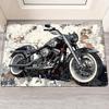 1 Stück Retro Klassisches Motorrad Fußmatte, Rutschfeste Bodenmatte, Geeignet für Wohnzimmer, Schlafzimmer, Badezimmer, Ferienhaus Dekoration