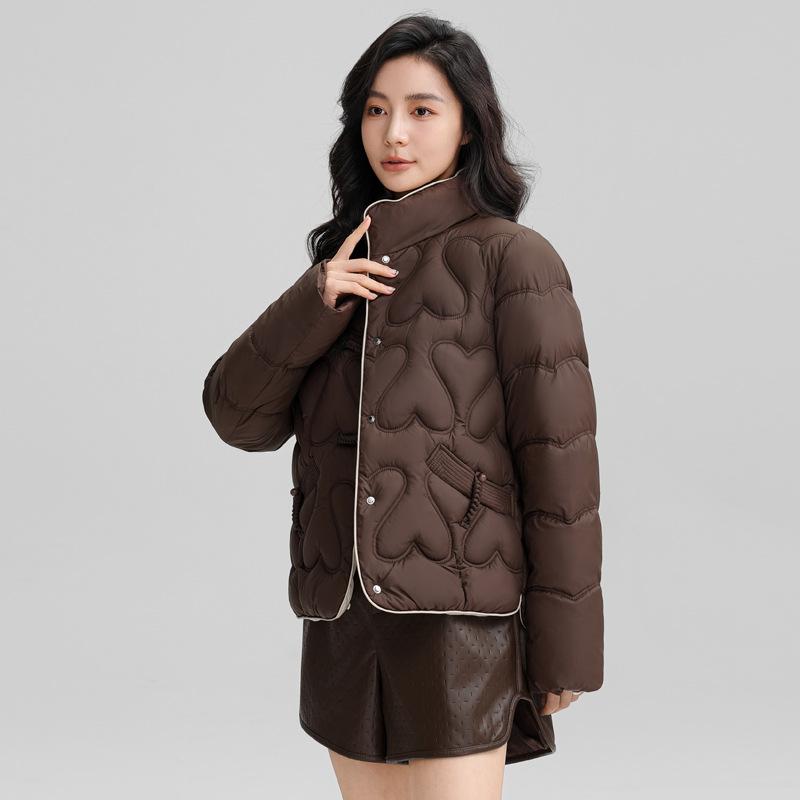 Light down cotton-padded clothes, winter new small cotton-padded clothes, buckle jackets, women's cotton-padded jackets