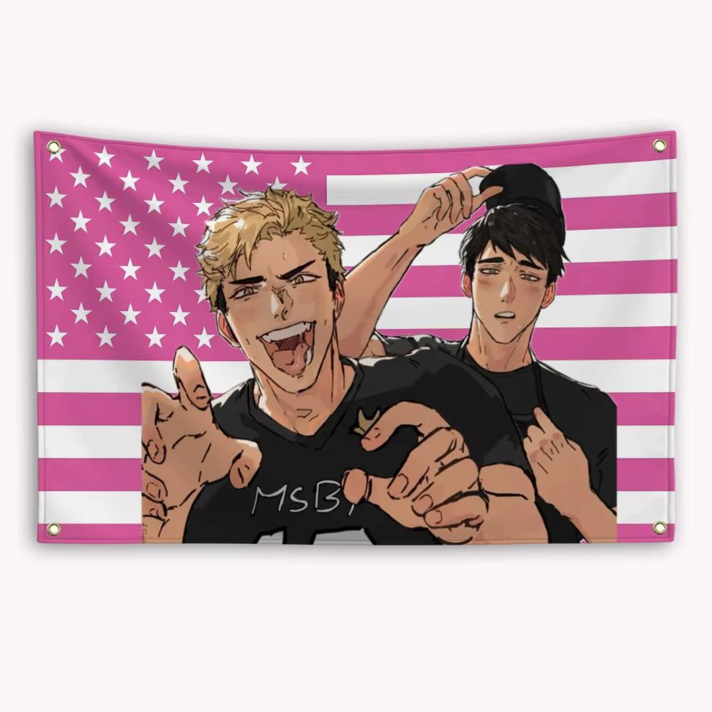 O-Osamu Miya Miya Atsumu Zwillinge Amerikanische Flagge Haikyuu!! Banner Dekoration Garage Flaggen für Schlafzimmer Außen Dekoration Wandteppich Flagge