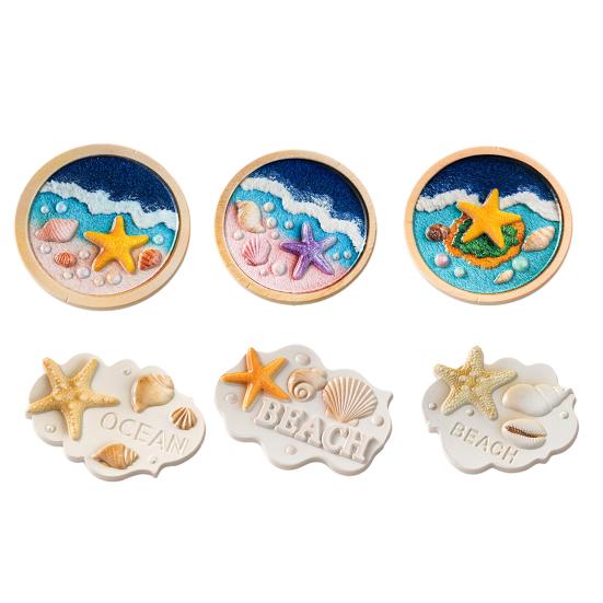 3D Starfish Shell Refrigerator Magnet Resin Ocean Beach Fridge Magnet Coastal Home Kitchen Office Whiteboard Locker Magnetic